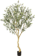 Realead 7FT Olive Trees Artificial Indoor - Tall Faux Olive Tree 7 ft