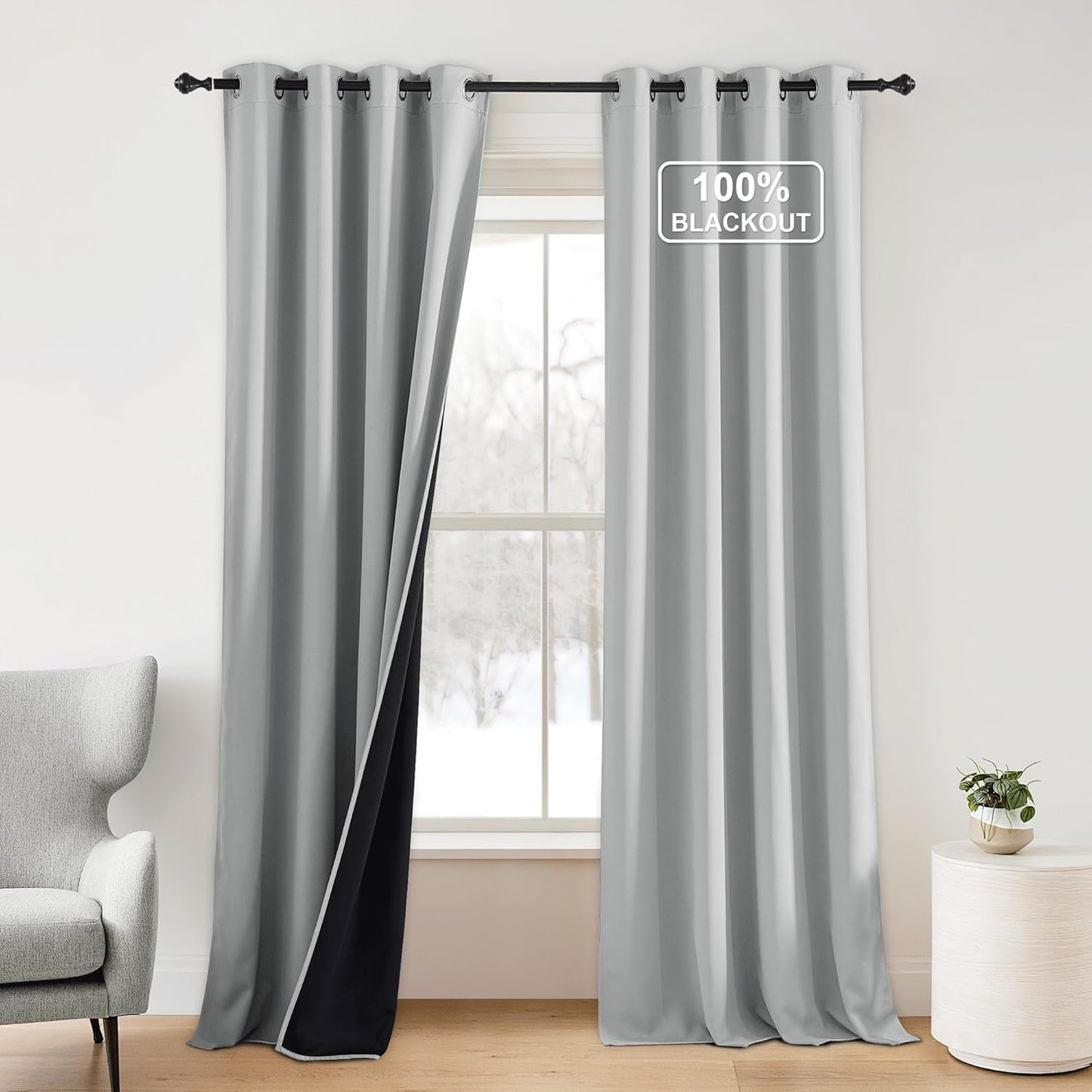 NICETOWN Plylux Blackout Curtains for Complete Room Darkening