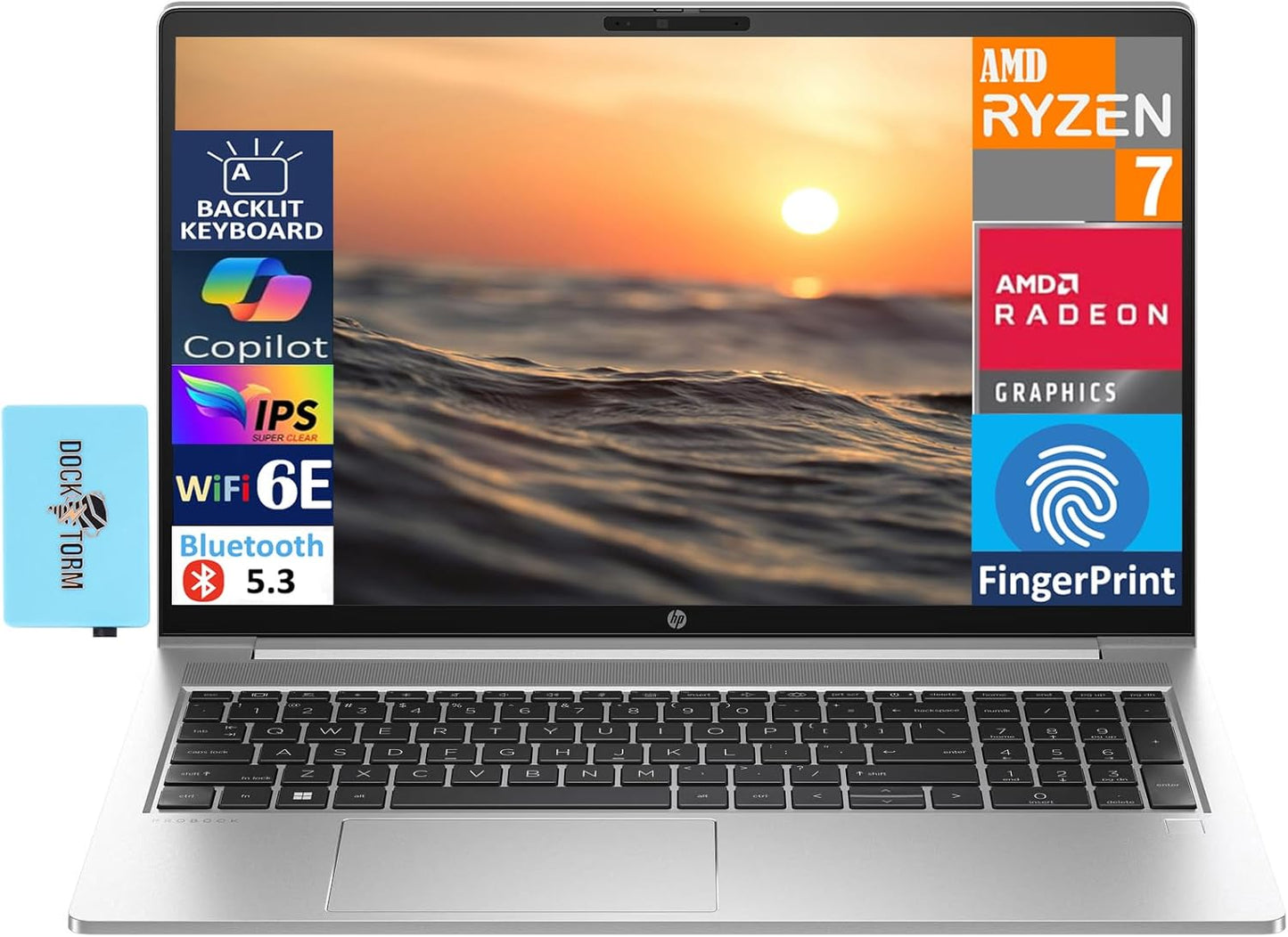 HP ProBook 455 G10 Business Laptop with 15.6 in FHD Display