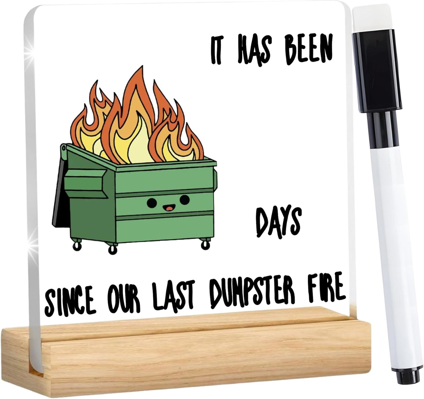 Dumpster Fire Desk Ornament - Hilarious Office Gift!