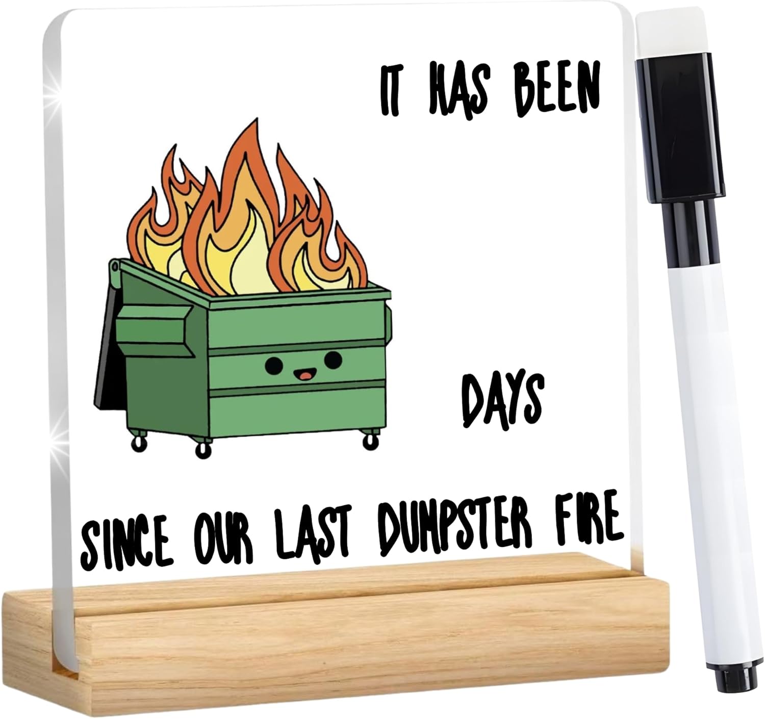 Dumpster Fire Desk Ornament - Hilarious Office Gift!