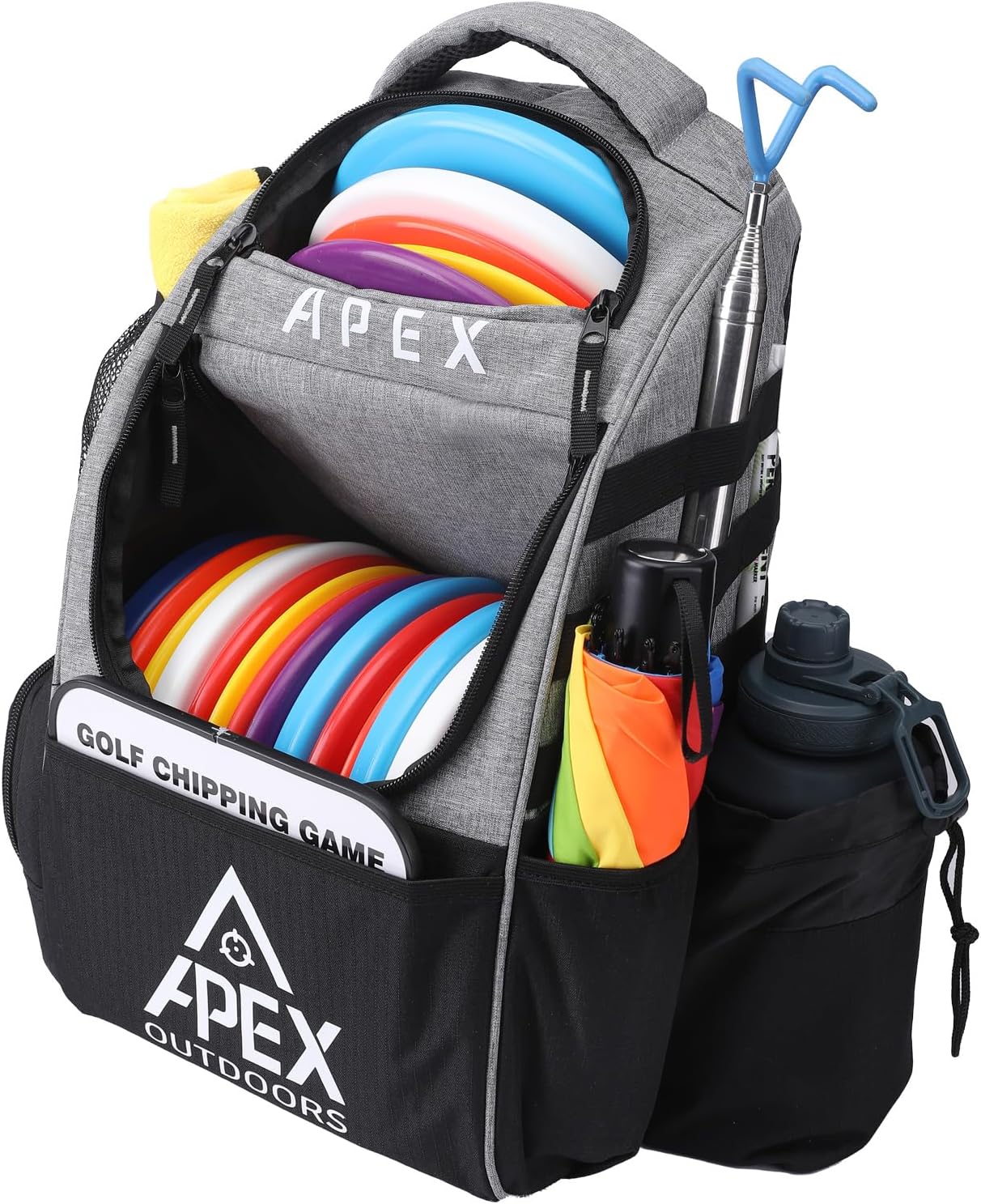 Apex Outdoors Disc Golf Backpack: Holds 21+ Discs, Lightweight & Durable