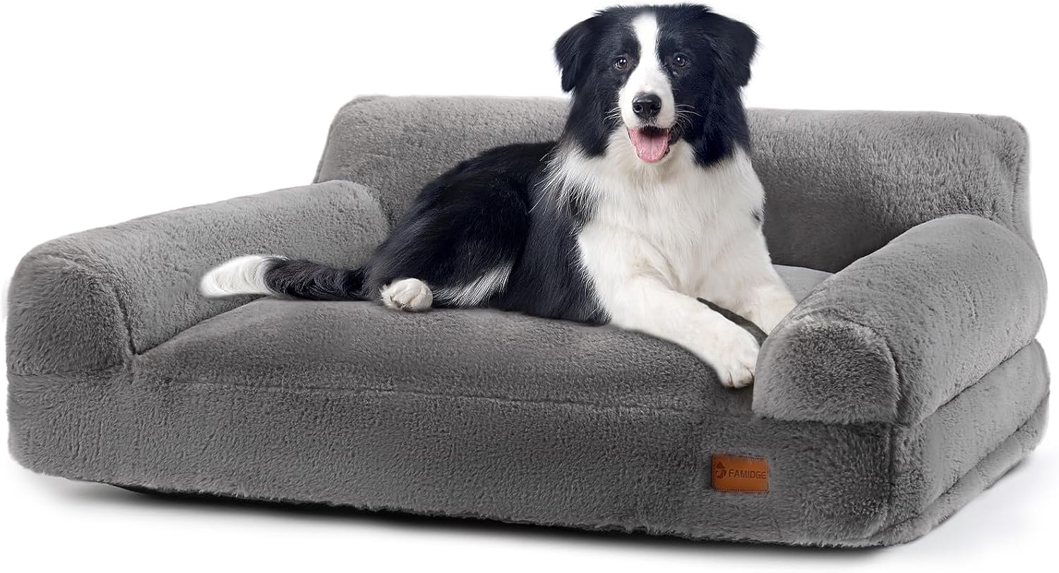 Dog Couch Bed for Indoor Cats and Small Dogs - Cozy Sofa Nest