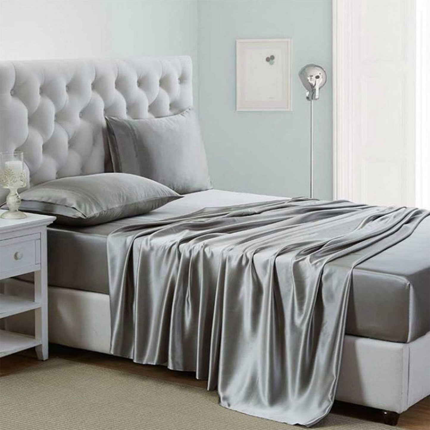 Luxurious California King Satin Bed Sheet Set for Ultimate Comfort