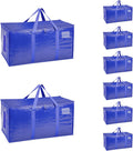 Extra Large Heavy Duty Moving Bags 8 Pack - Waterproof 95L Storage