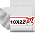 Extra Large 18 x 22 in Bubble Mailers 20 Pack - Cushioned Waterproof