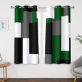 Green 100% Blackout Curtains 42Wx45L Panels Set - Insulated Room