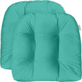 Sunbrella U-Shape Wicker Seat Cushions Set of 2 - 19 x 19 Canvas Aruba