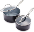 GreenPan Valencia Pro Hard Anodized Saucepan Set - Durable Ceramic