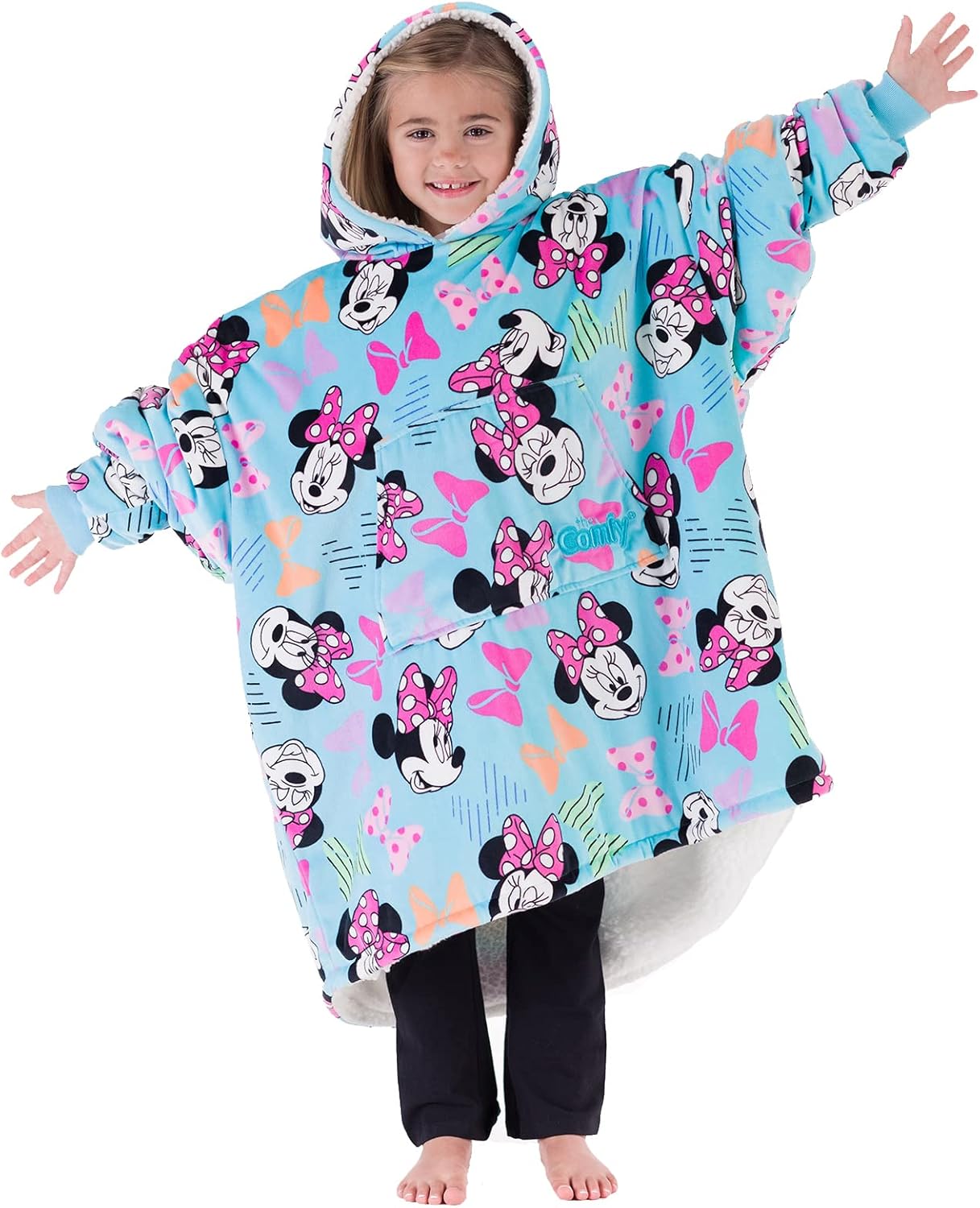 The Comfy Original Jr for Kids: Oversized Sherpa Fleece Blanket