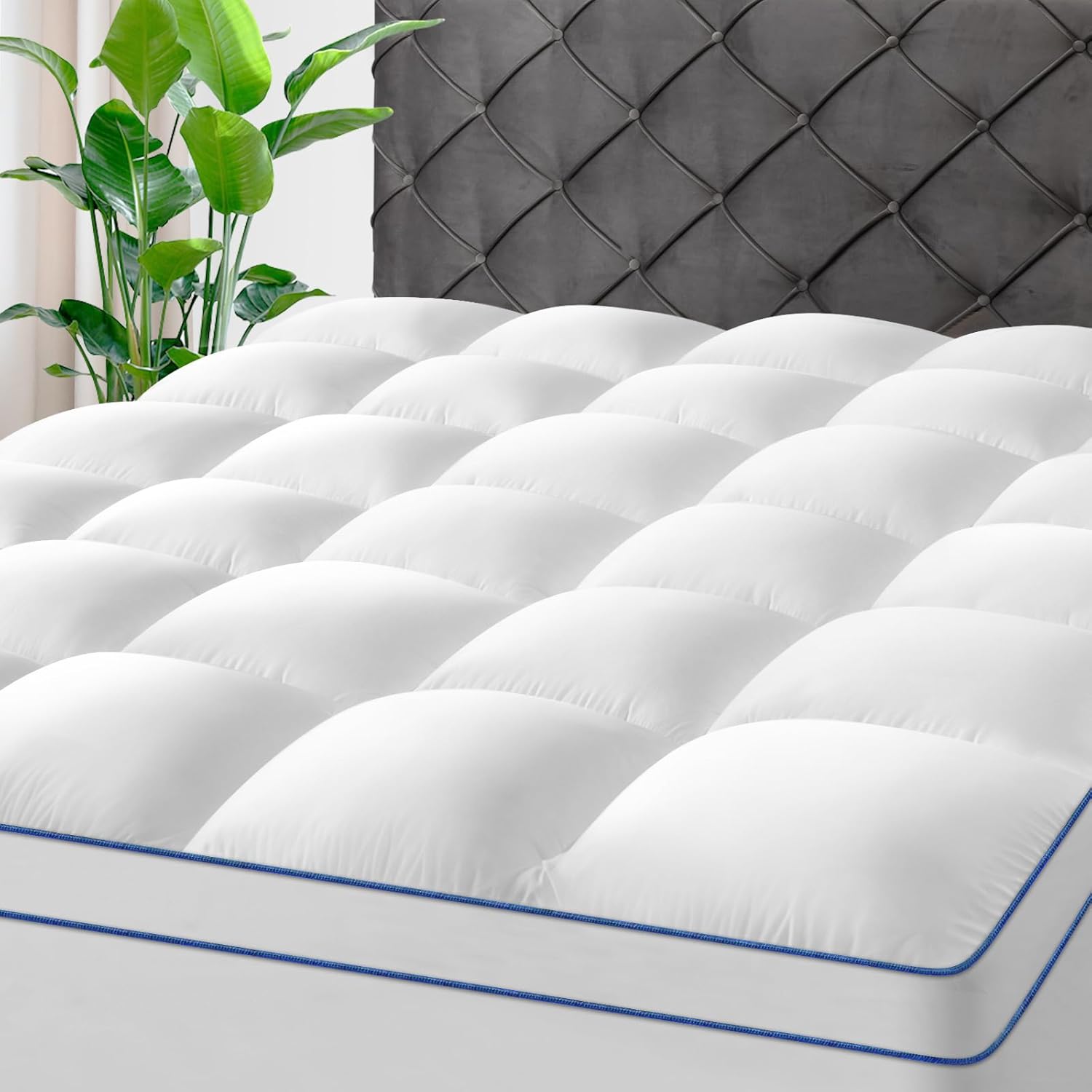 KAYFIA Queen Mattress Topper for Deep Sleep and Comfort