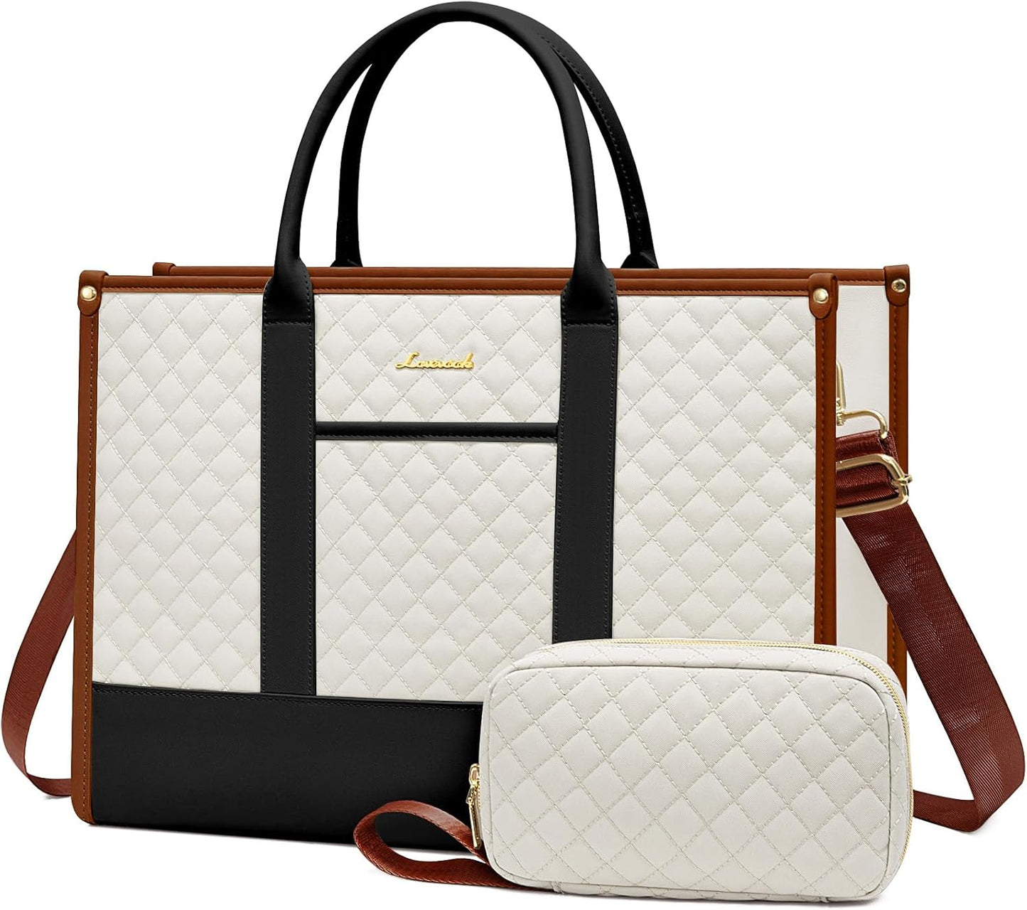LOVEVOOK Laptop Bag for Women - Stylish 15.6 inch Tote