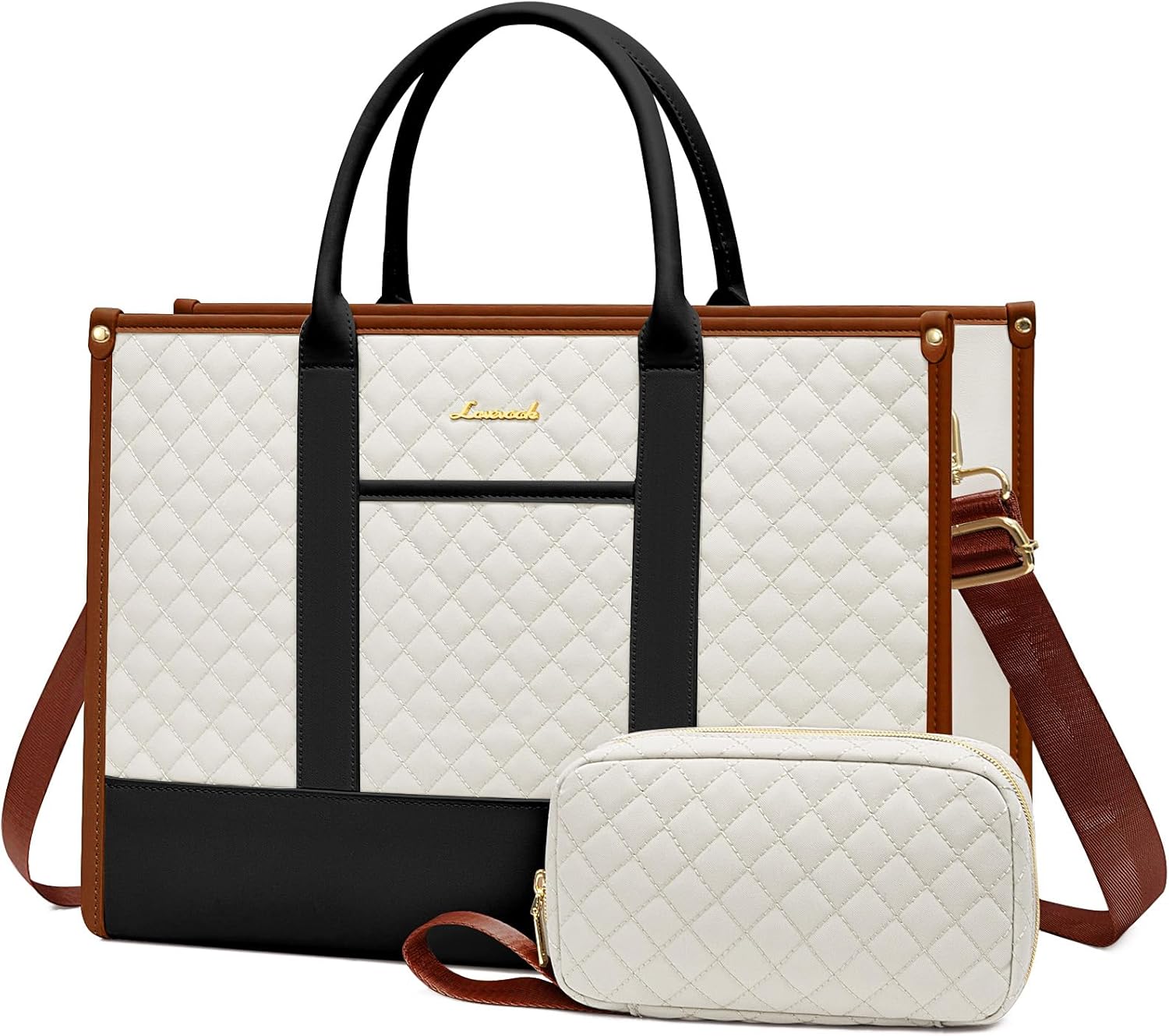 LOVEVOOK Laptop Bag for Women - Stylish 15.6 inch Tote