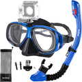 Nearsighted Snorkel Gear Nearsighted Dry Snorkel Set - Clear Diving
