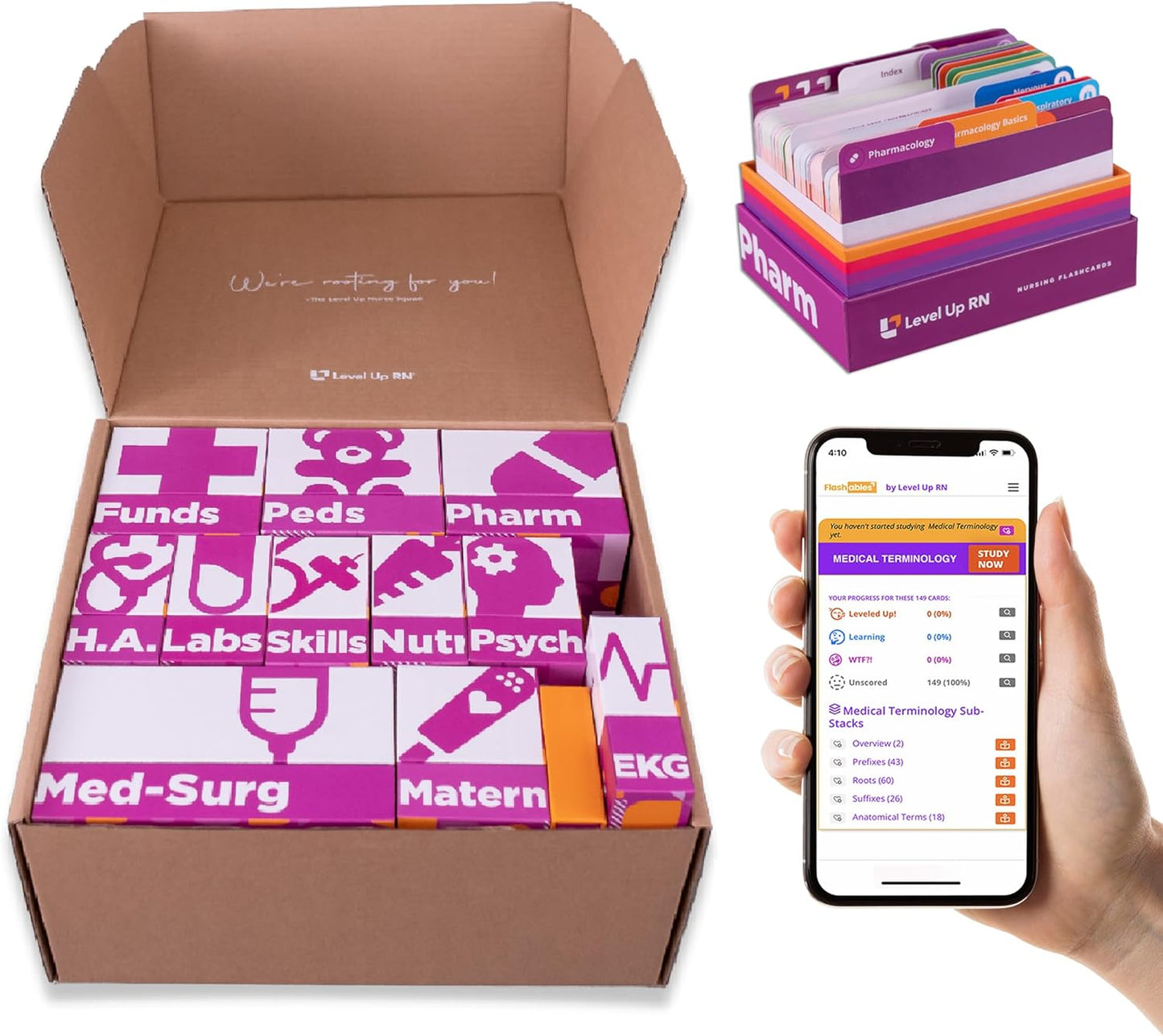 Ultimate Nursing Flashcards Kit: 11 Core Subjects, 1900+ Essential NCLEX Details