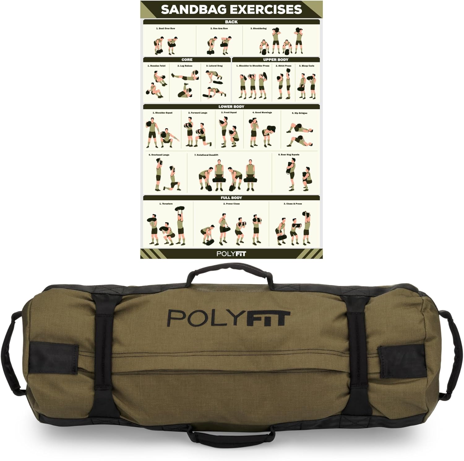 Polyfit Classic Sandbag for Heavy Duty Workout Training