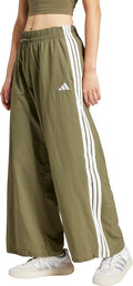 adidas Womens Essentials 3-Stripes Parachute Pants - Wide Leg Comfort