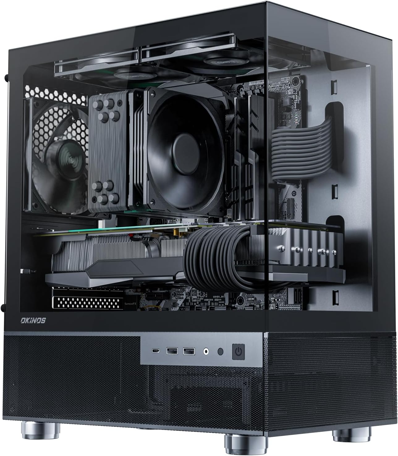 Aqua 3 Air Micro ATX Case with Panoramic Glass and Type C Port