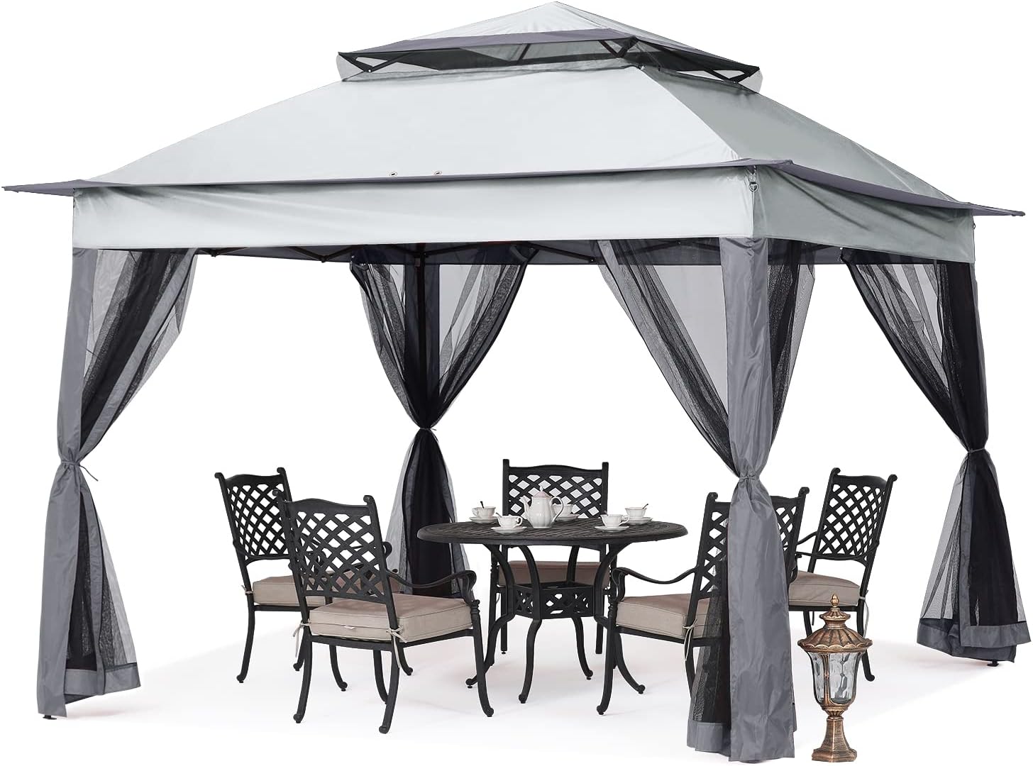 MASTERCANOPY Patio Gazebo Outdoor Pop Up with Mesh Walls
