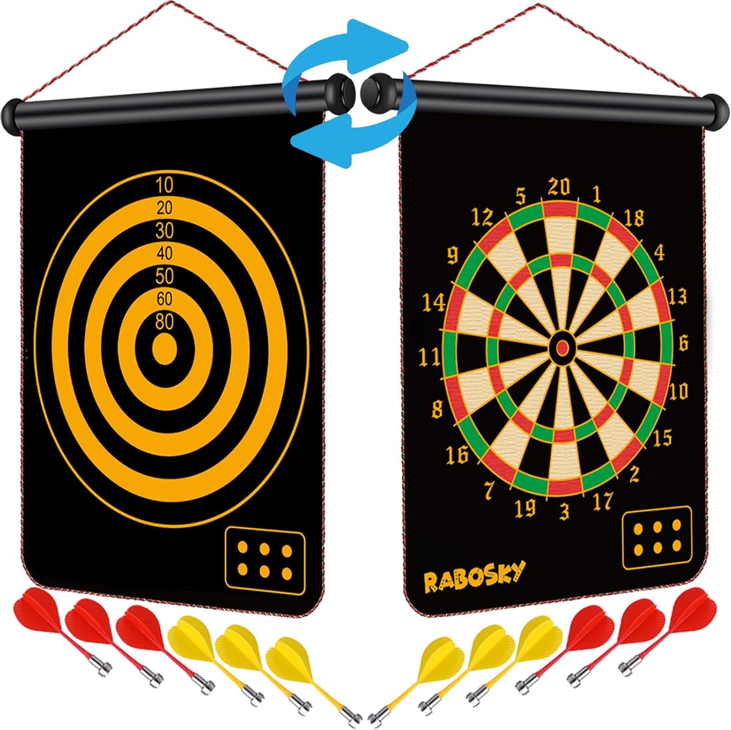 RaboSky Kids' Magnetic Dart Board - Fun Indoor Games!