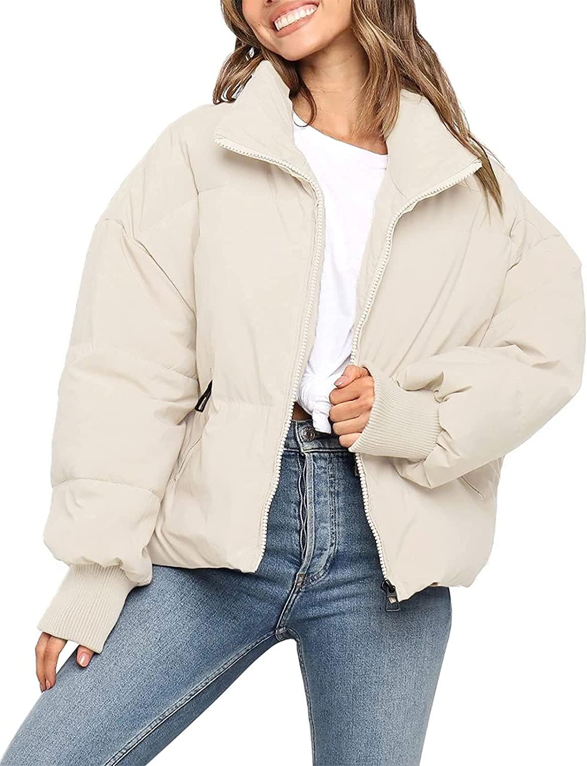 MEROKEETY Women's Winter Long Sleeve Zip Puffer Jacket Review
