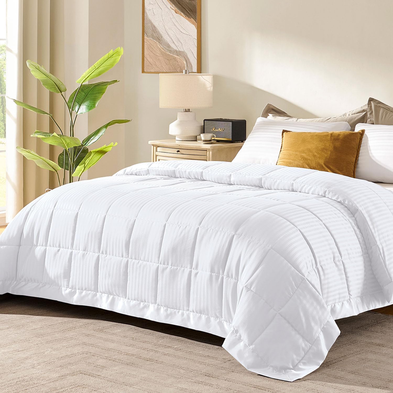 Downluxe King Size Blanket with Satin Trim for All Seasons