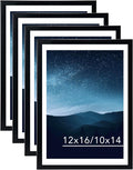 12x16 Picture Frame Set of 4 Black for 30 x 40cm Diamond Art - 4 Pack