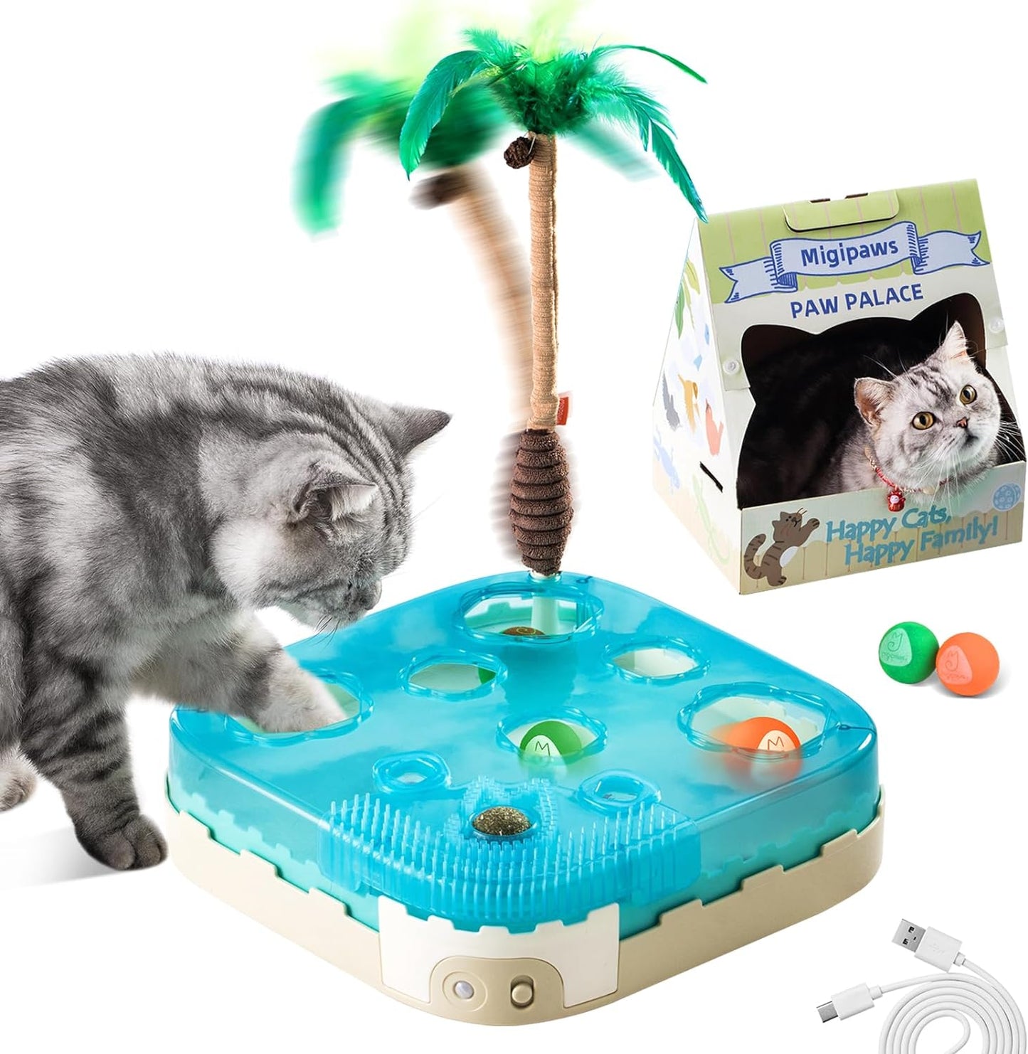 Migipaws 7-in-1 Interactive Cat Toy Set