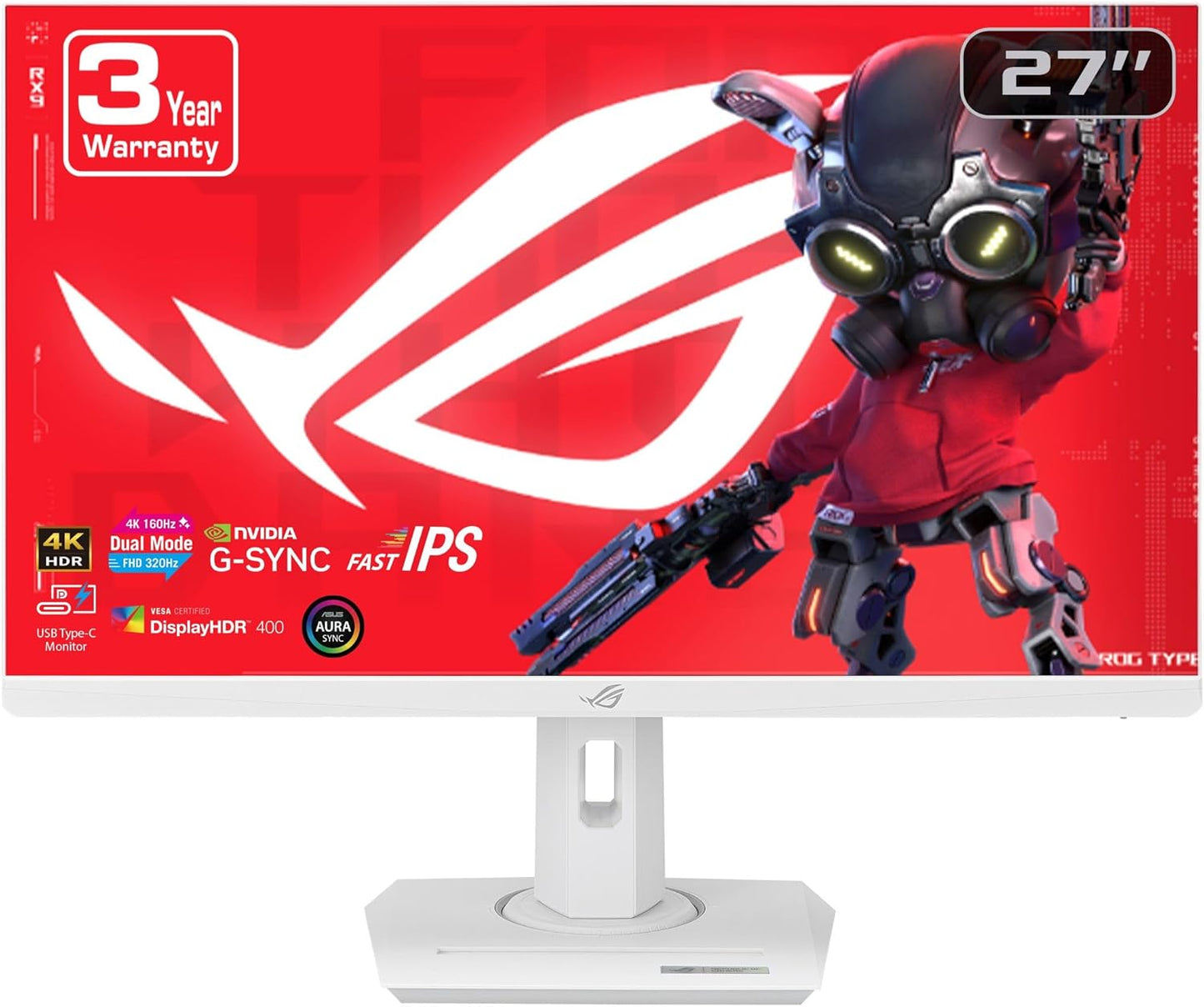 ASUS ROG Strix 27 4K HDR Gaming Monitor - Ultra-Fast 160Hz Dual Mode