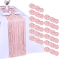 12 Pack Pink Cheesecloth Table Runner 35 x 120 in - Boho Wedding Decor