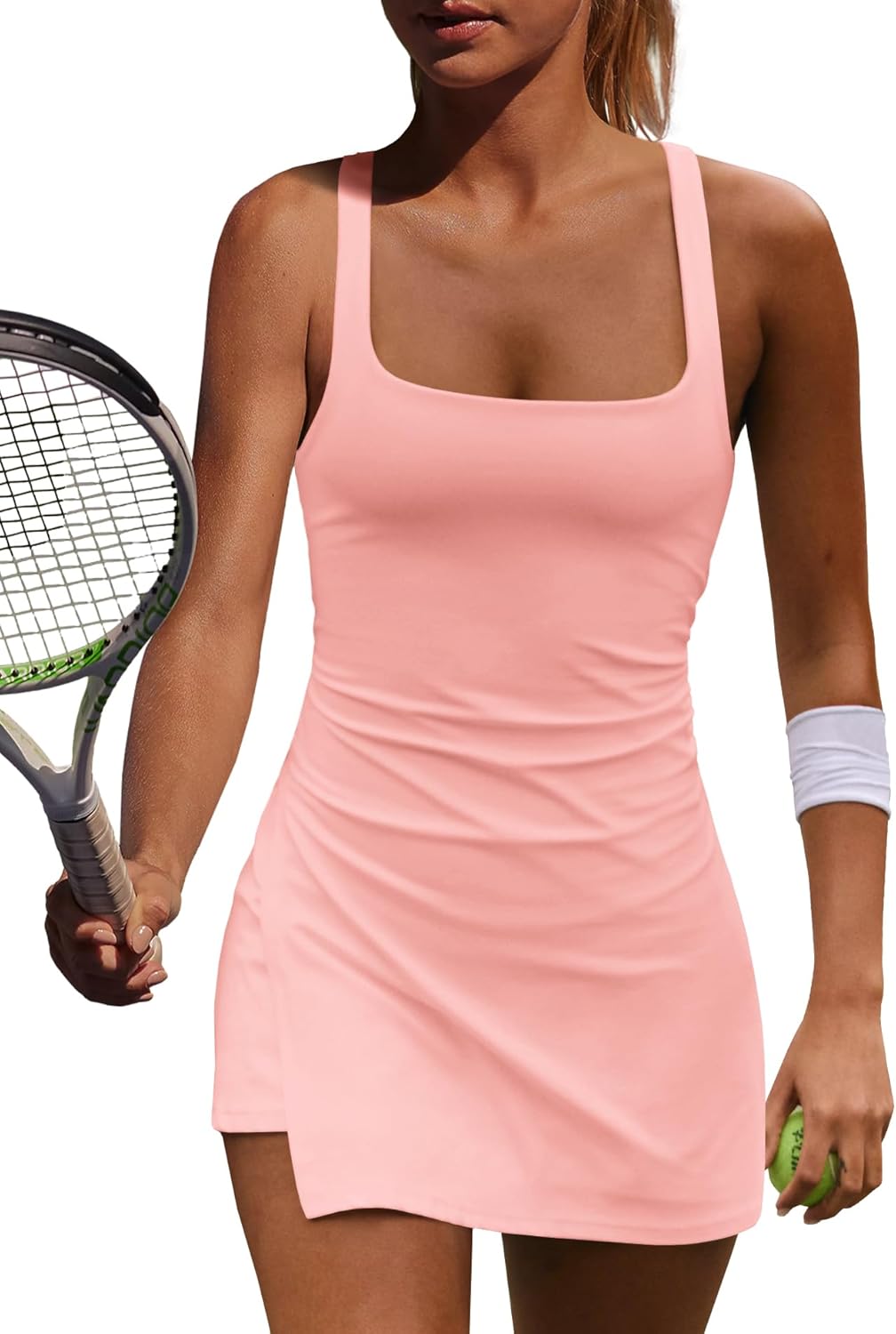 Yanekop Womens Tennis Dress with Built in Shorts for Activewear
