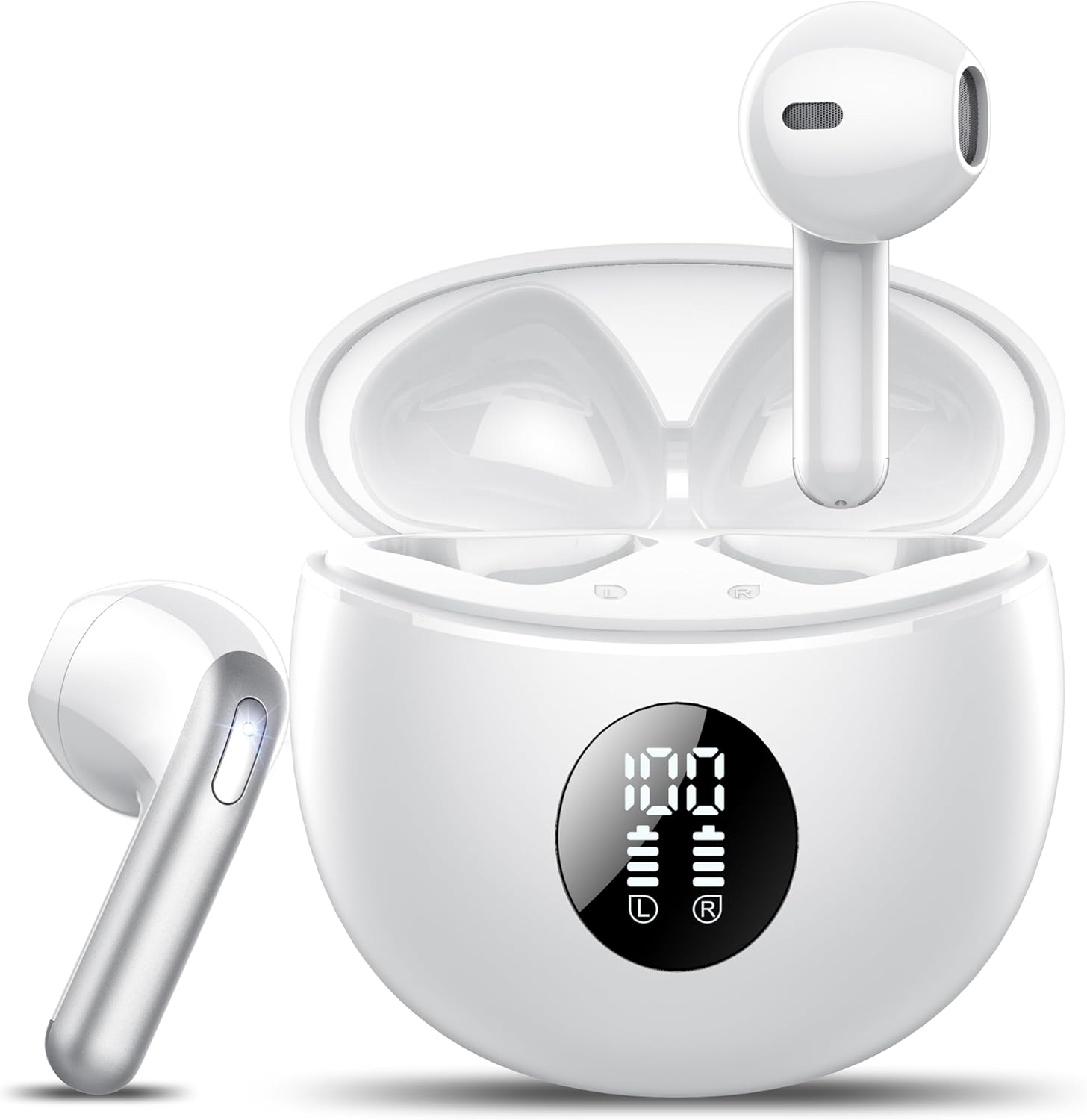 TIMU Wireless Earbuds: 50H Playtime, Deep Bass, 4 Mic ENC, IP7 Waterproof
