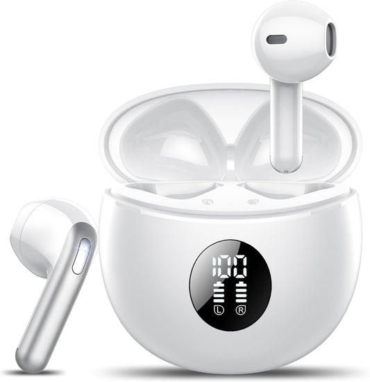 TIMU Wireless Earbuds: 50H Playtime, Deep Bass, 4 Mic ENC, IP7 Waterproof