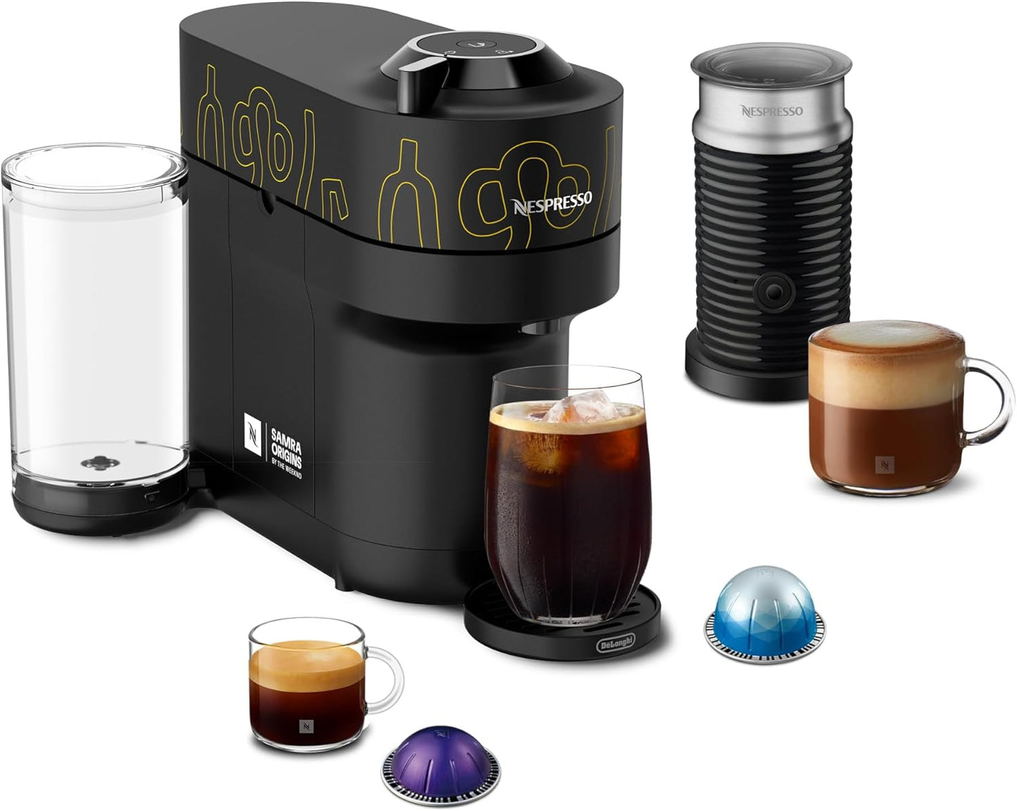 Nespresso Vertuo Pop+ Coffee Maker with Aeroccino3 Frother