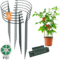32 inch Plant Support Stakes 10 Pack - Heavy Duty Garden Rings