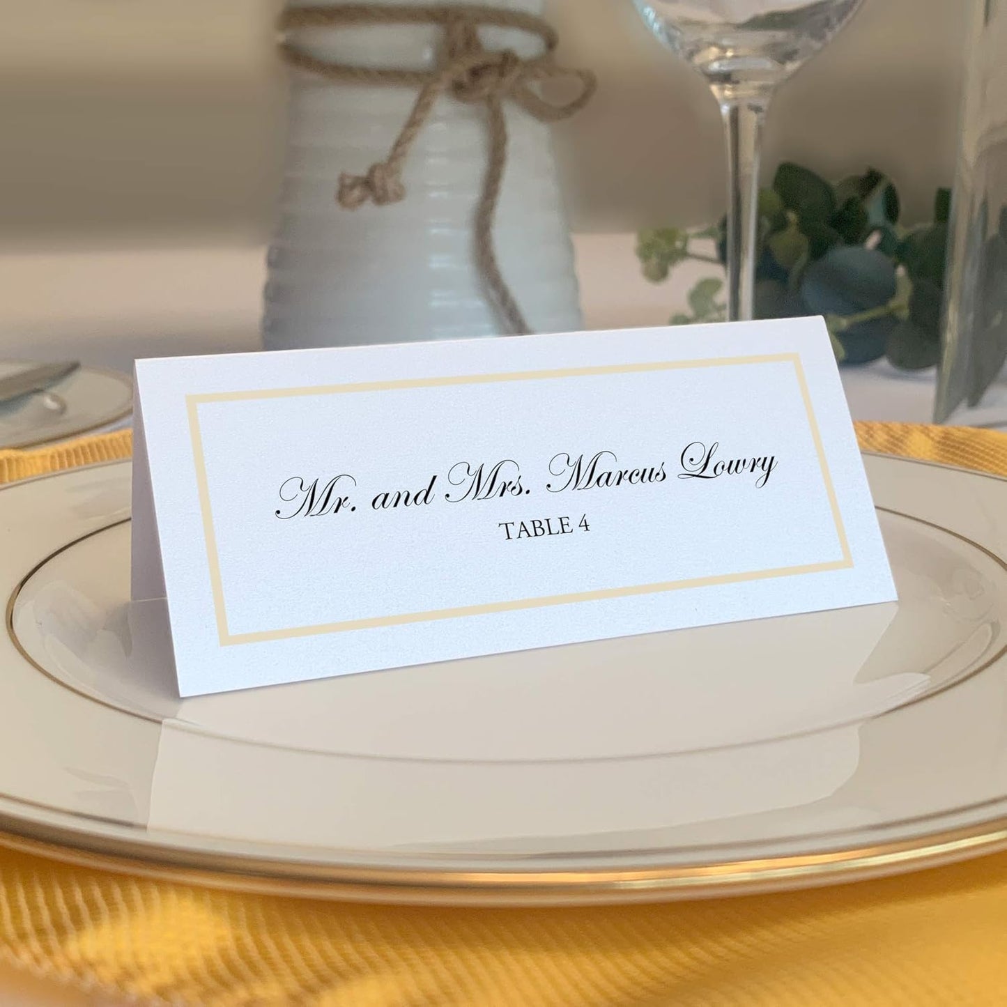 Single Line Border Place Cards Set of 150 for Events