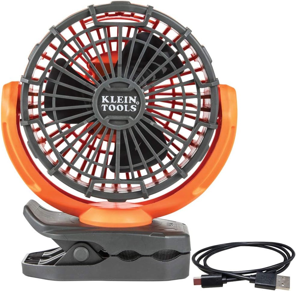Klein Tools Cordless Rechargeable Fan - Stay Cool on the Go!