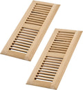 Hardwood White Oak Floor Register 4x12 in 2 Pcs Pack - Unfinished Oak