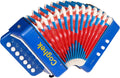 Blue Mini Accordion for Kids - Durable 10-Key Musical Toy