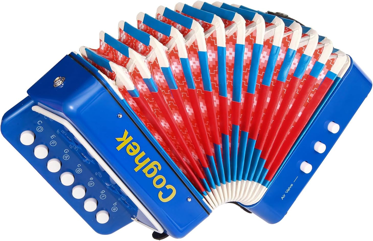 Blue Mini Accordion for Kids - Durable 10-Key Musical Toy