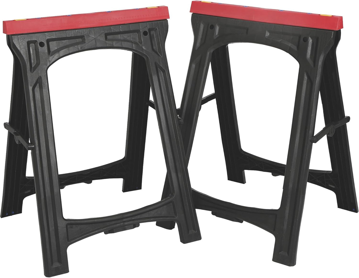 Ironton Plastic Foldable Sawhorses with 700-Lb Capacity