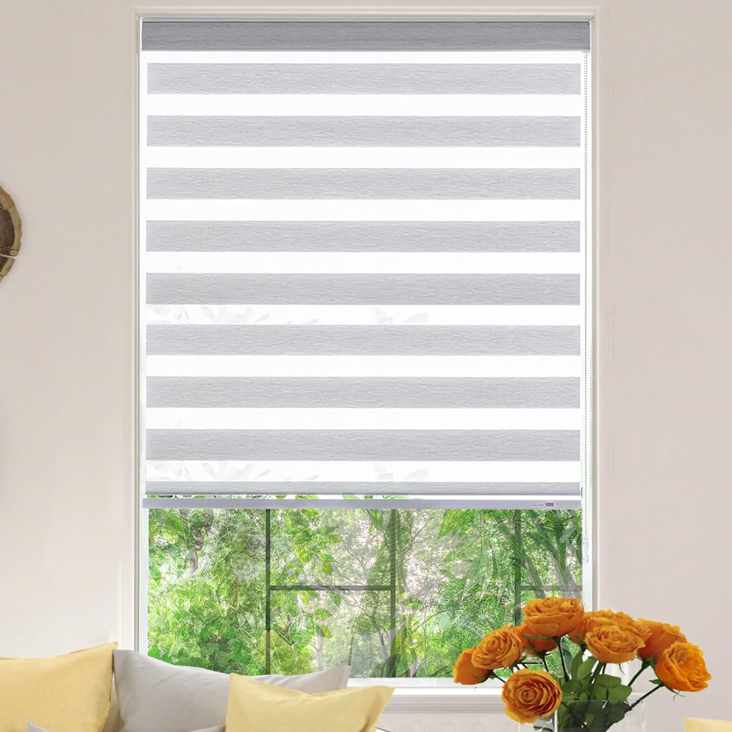 Zebra Roller Window Blinds Custom Cut to Size for Every Room