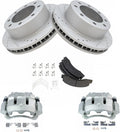 TRQ Front Metallic Pad, Performance Rotor & Caliper Kit - Direct Fit