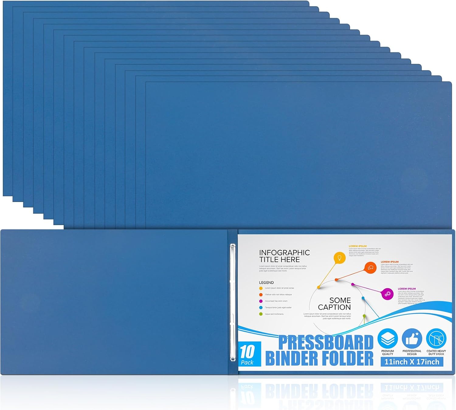 10 Pcs Pressboard Report Cover Set for Professional Use