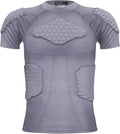 Men's Sports Shock Rash Guard Compression Padded Shirt - Rib & Chest