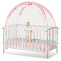 Crib Tent to Keep Baby from Climbing Out (Pink, Large) - Breathable