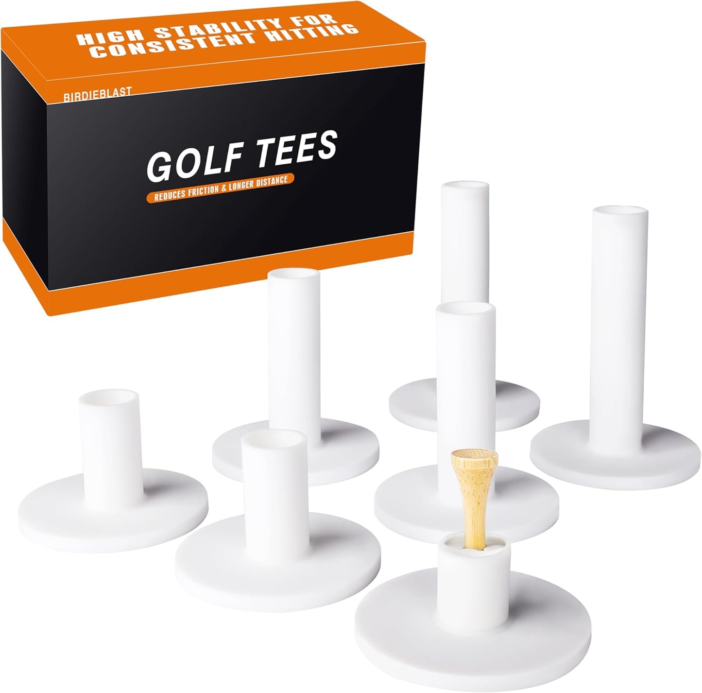 BIRDIEBLAST Rubber Golf Tees Set