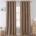 Linen Blackout Curtains 96 in - Thermal Insulated Drapes for Bedroom
