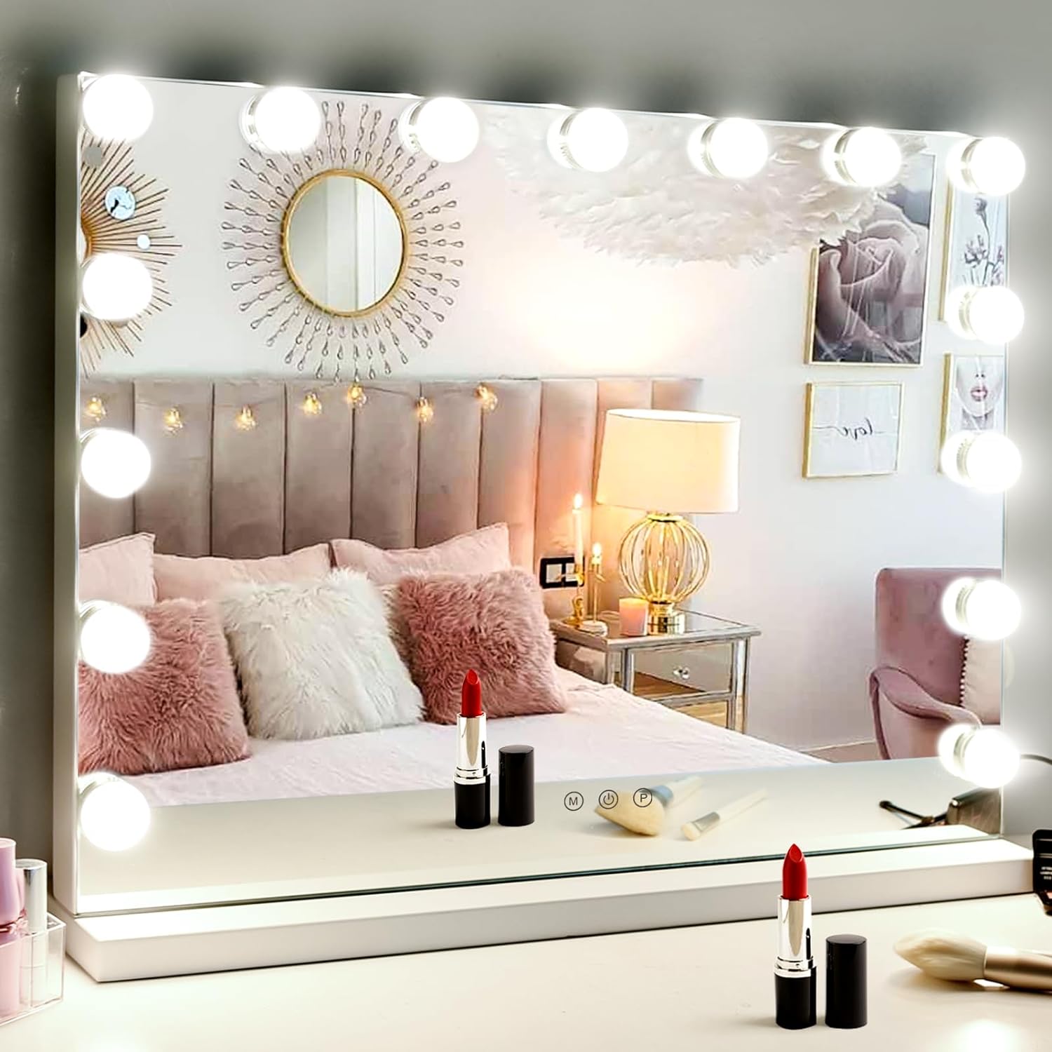 M MIVONDA Hollywood Vanity Mirror with Dimmable LED Lights