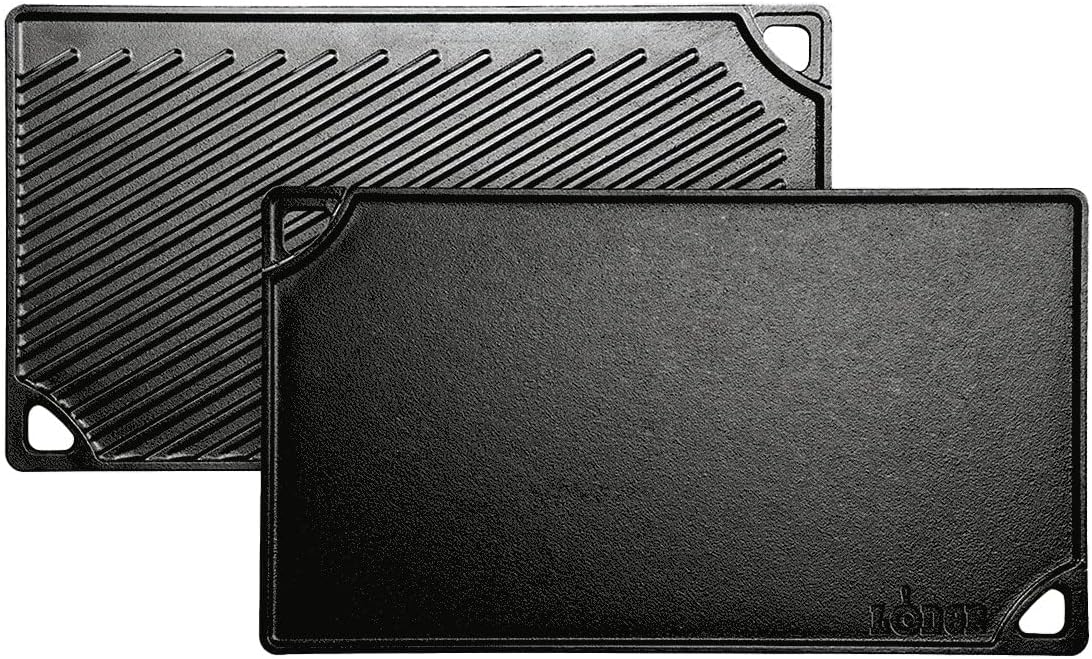 Lodge Reversible Cast Iron Grill/Griddle for Versatile Cooking